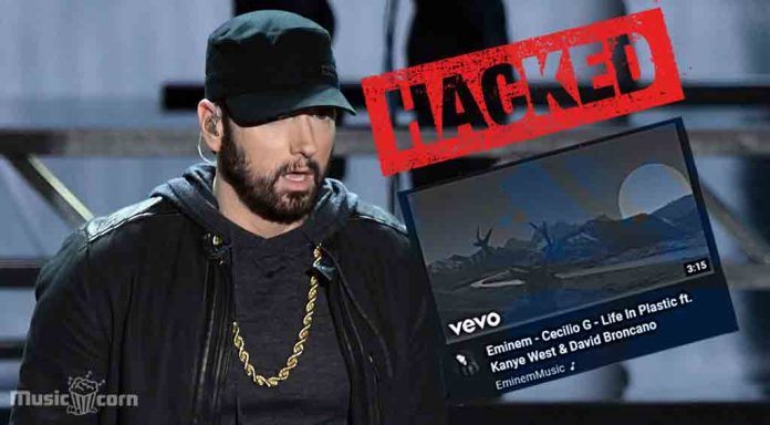 Eminem Channel just got hacked youtube channel