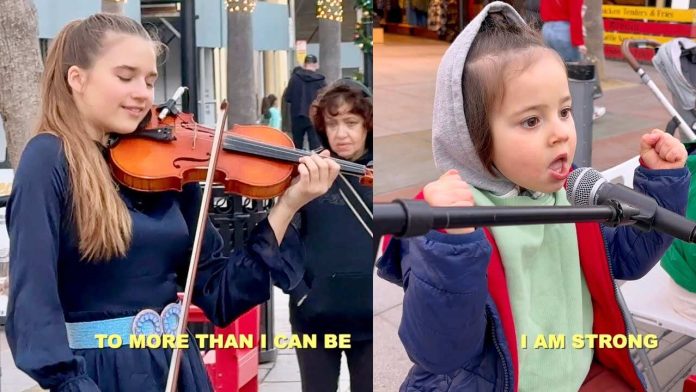 This three year old singer almost made the violinist cry. A violin cover of 'You Raise Me Up' by Karolina Protsenko.